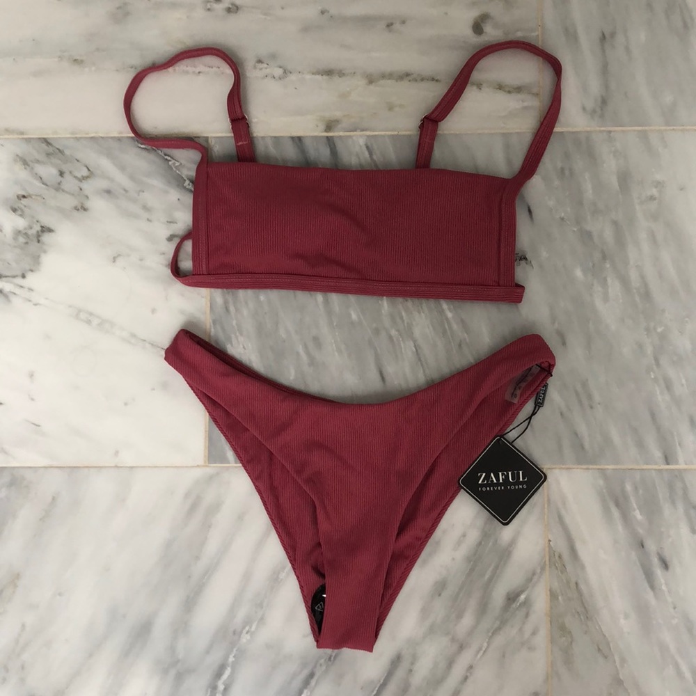Zaful ribbed bikini